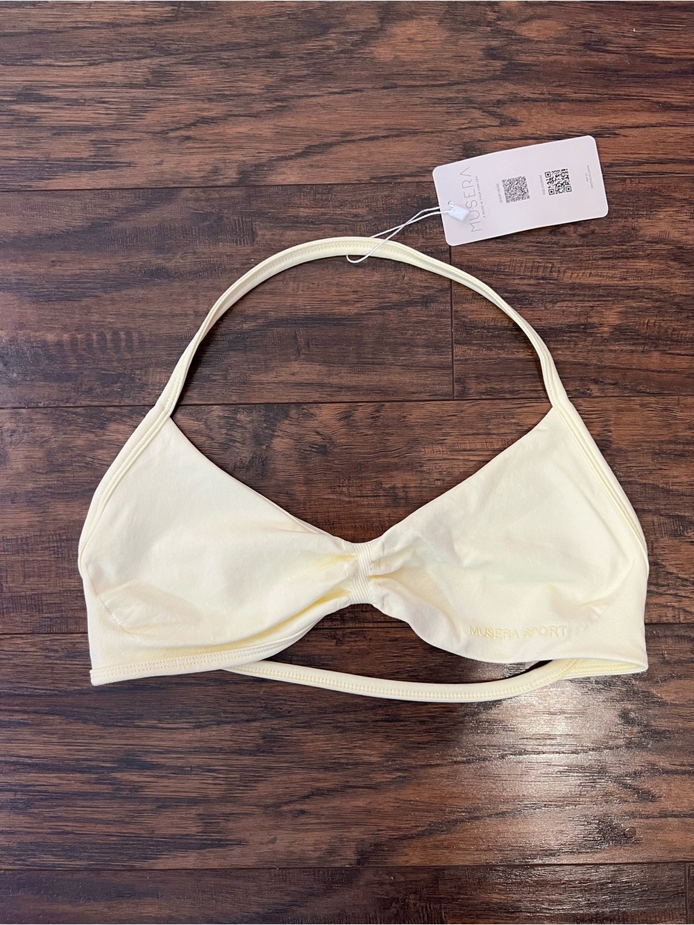 Mispera Sport Lightweight Scoop Bralette - Cream